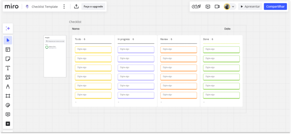 Imagem da ferramenta "miro", essa é uma das formas de como criar checklists e aumentar o tráfego orgânico?