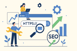 Ilustração representando a otimização de URL veja como fazer e melhorar o SEO do seu site