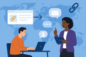 Ilustração de Como conquistar backlinks em sites estrangeiros? Veja estratégias de outreach internacional que funcionam